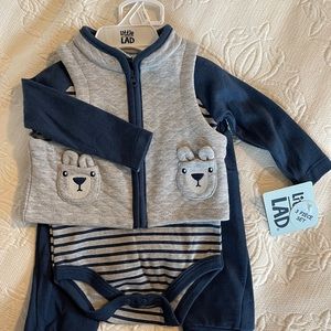NWT Infant Boy Little Lad 3 Piece Set 3-6 Months
